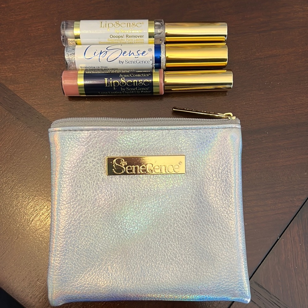 Senegence bombshell LipSense silver glitter gloss